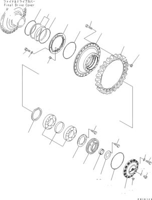17M-27-00360 17M-27-00510 17M-27-00271 สำหรับ Komatsu Bulldozer D275A-5D Travel ชุด Final Drive Travel มอเตอร์เดิม