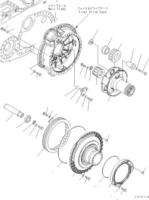 17M-27-00360 17M-27-00510 17M-27-00271 สำหรับ Komatsu Bulldozer D275A-5D Travel ชุด Final Drive Travel มอเตอร์เดิม