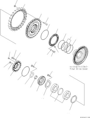 17M-27-00360 17M-27-00510 17M-27-00271 สำหรับ Komatsu Bulldozer D275A-5D Travel ชุด Final Drive Travel มอเตอร์เดิม