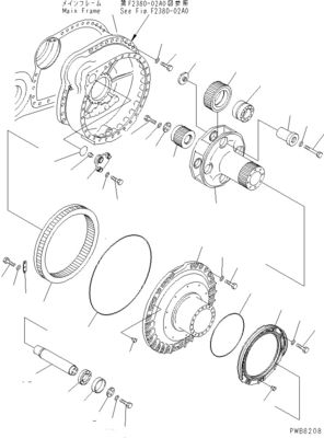 195-27-00411 195-27-00410 195-27-00435 สําหรับ Komatsu บูลโดเซอร์ D375A-3 เดินทางการประกอบ รถยนต์