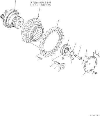 11Y-27-40200 11Y-27-40202 11Y-27-40102 เครื่องขับเคลื่อนสุดท้ายสําหรับ Komatsu Bulldozer D37EX-23 D37PX-23