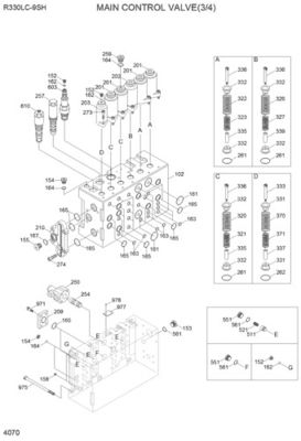 31N9-17000P 31Q9-17001P 31Q9-17002P สําหรับ Hyundai Excavator R330LC-9S R330LC-9SH ไฮดรอลิก แวลล์ควบคุมหลัก เครื่องจักรก่อสร้าง อะไหล่