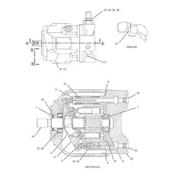 2021335 202-1335 CA2021335 10R-0544 สําหรับ CAT 627G 637G 623G 621G 631G WHEEL TRACTOR ปั๊มน้ําแข็งหลัก ปั๊มพิสตัน ปั๊ม ASSY ตลาดหลัง