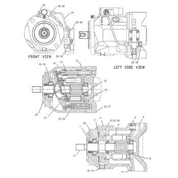 1616634 CA1616634 161-6634 0R7793 สำหรับแมว 416C 426C 428C 436C 438C Backhoe Loaderไฮดรอลิกหลักปั๊มลูกสูบปั๊มปั๊มASSYปั๊มGP-PISTONหลังการขายคุณภาพสูงOriginal