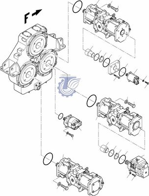 Variable Displacement Pump 95177940 A7FO107, Interchangeable With 89652440, Fits Komatsu PC4000-6 Excavator